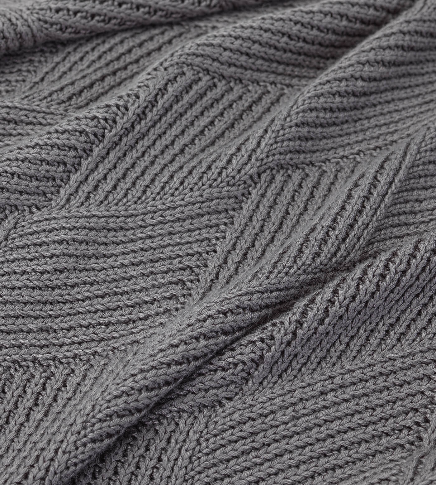 Bamboo Blanket Slate Grey Close Up