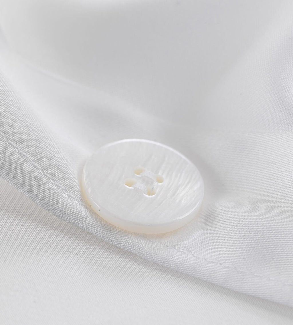 Bamboo Duvet Cover Buttons White