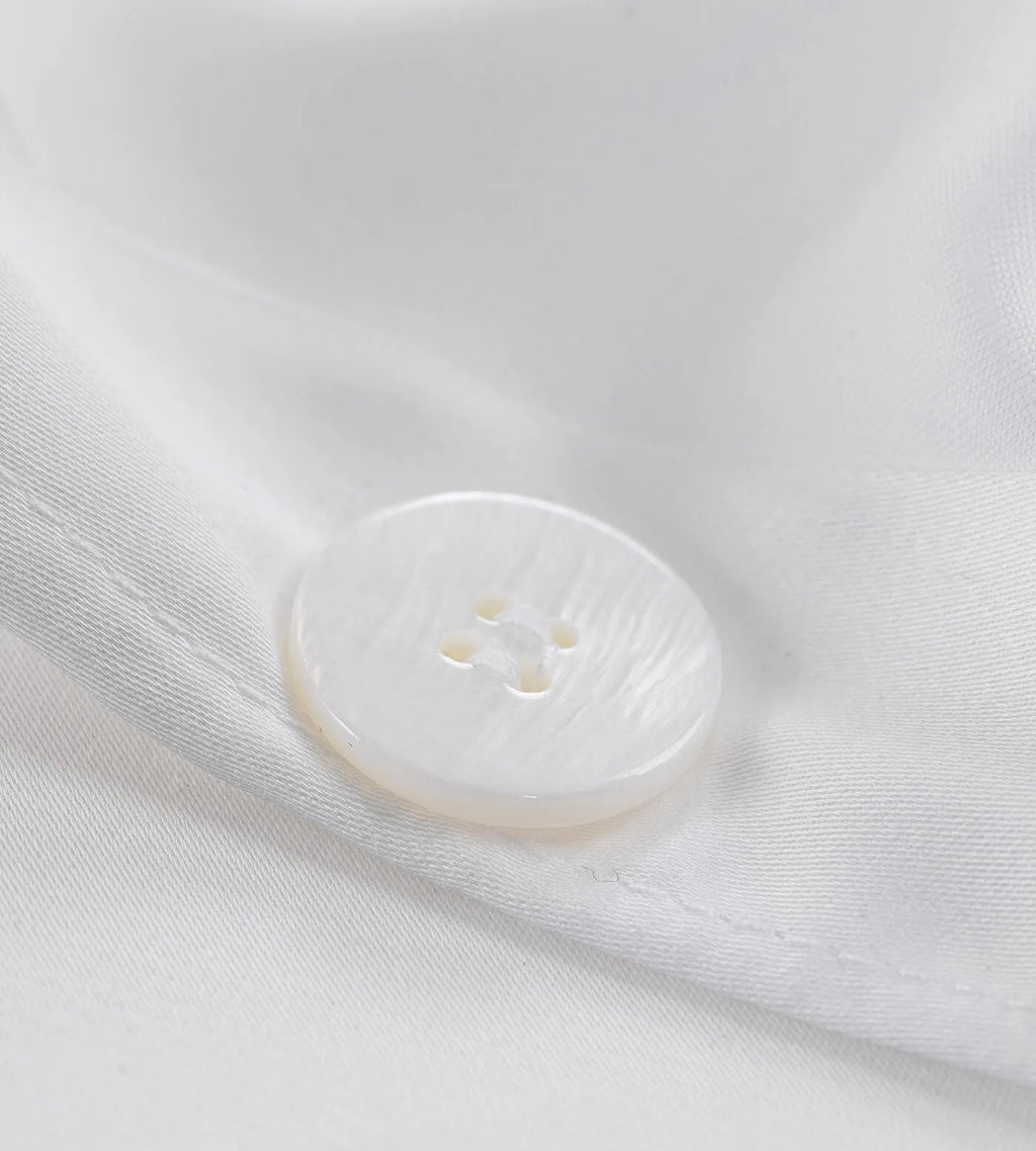 Bamboo Duvet Cover Buttons White