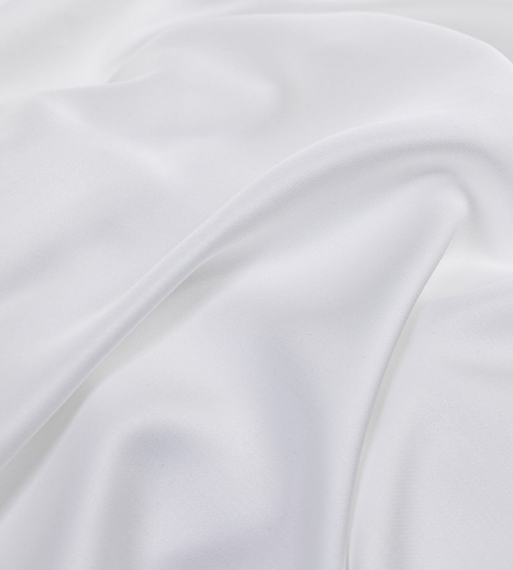 Bamboo Bed Sheets Close Up White
