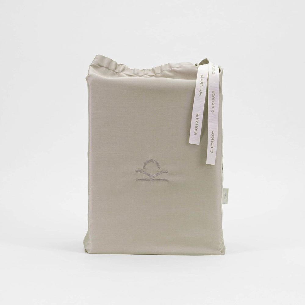 Oatmeal Luxury Bamboo Bedding Set Bag