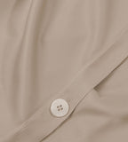 Bamboo Duvet Cover Buttons Oatmeal