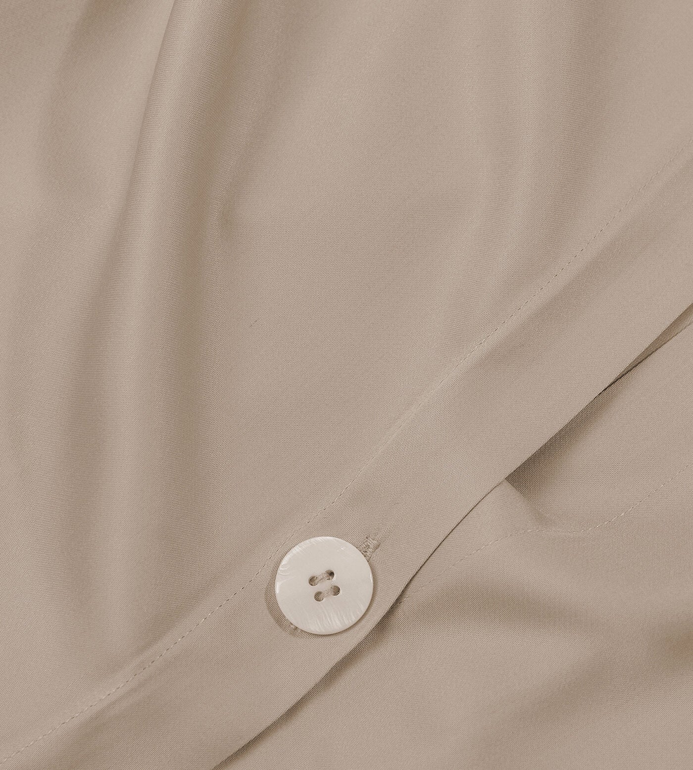 Bamboo Duvet Cover Buttons Oatmeal