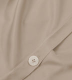 Bamboo Duvet Cover Buttons Oatmeal