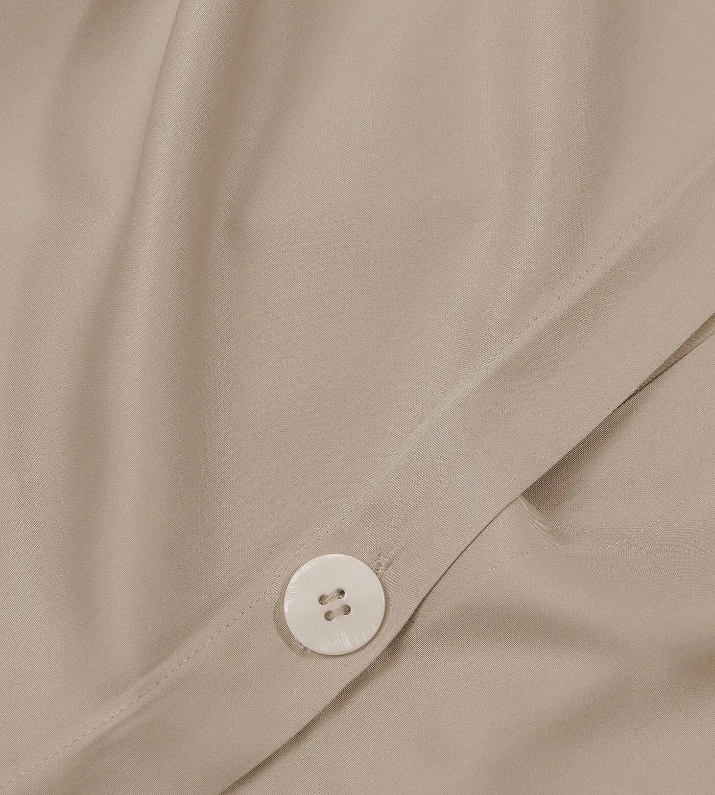 Bamboo Duvet Cover Buttons Oatmeal