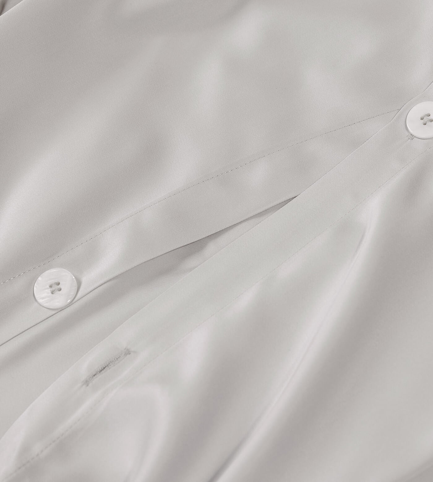 Bamboo Duvet Cover Buttons Soft Grey