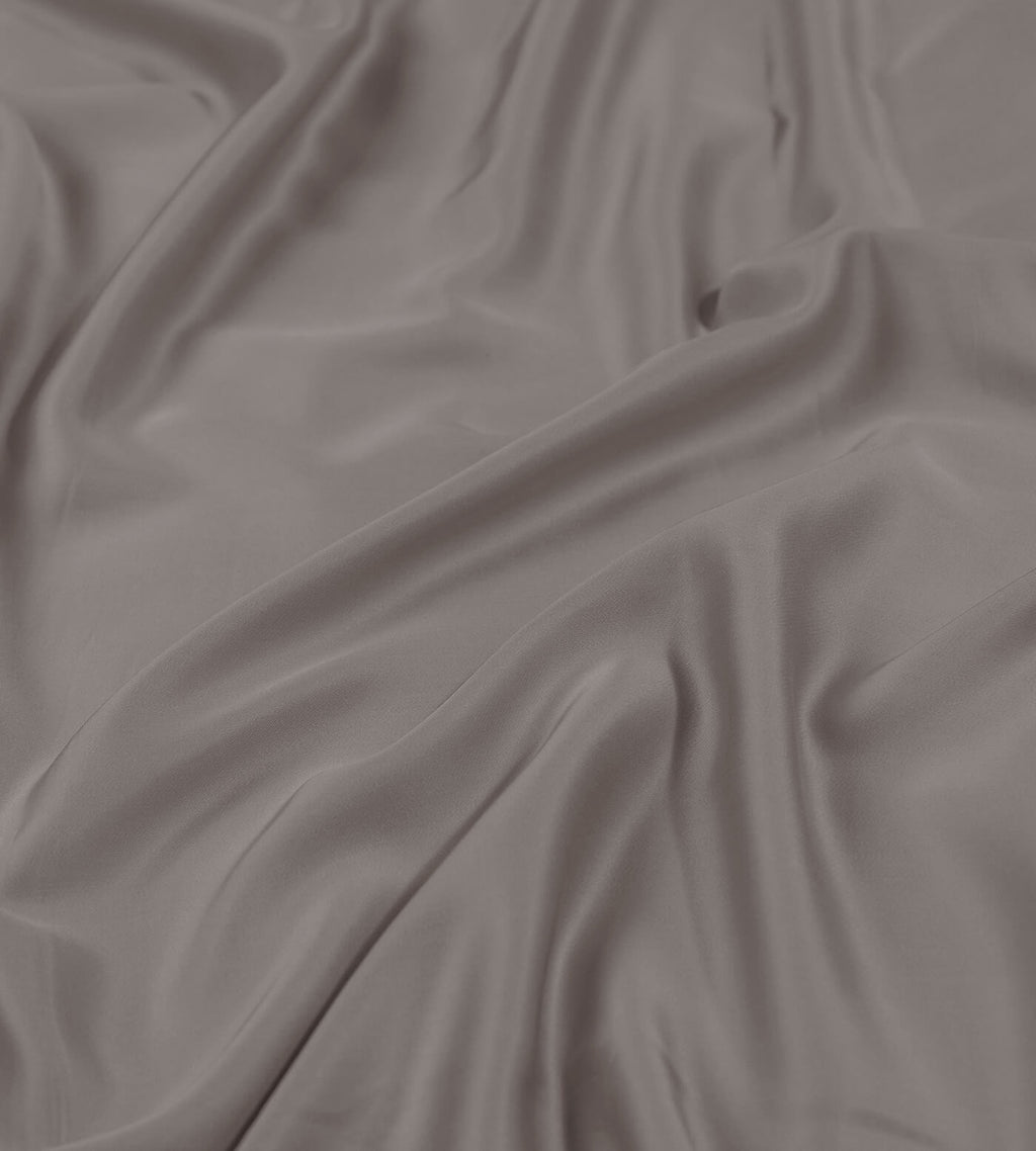 Bamboo Bed Sheets Close Up Warm Grey