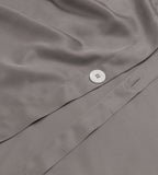 Bamboo Duvet Cover Buttons Warm Grey