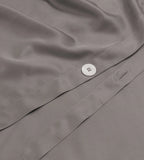 Bamboo Duvet Cover Buttons Warm Grey