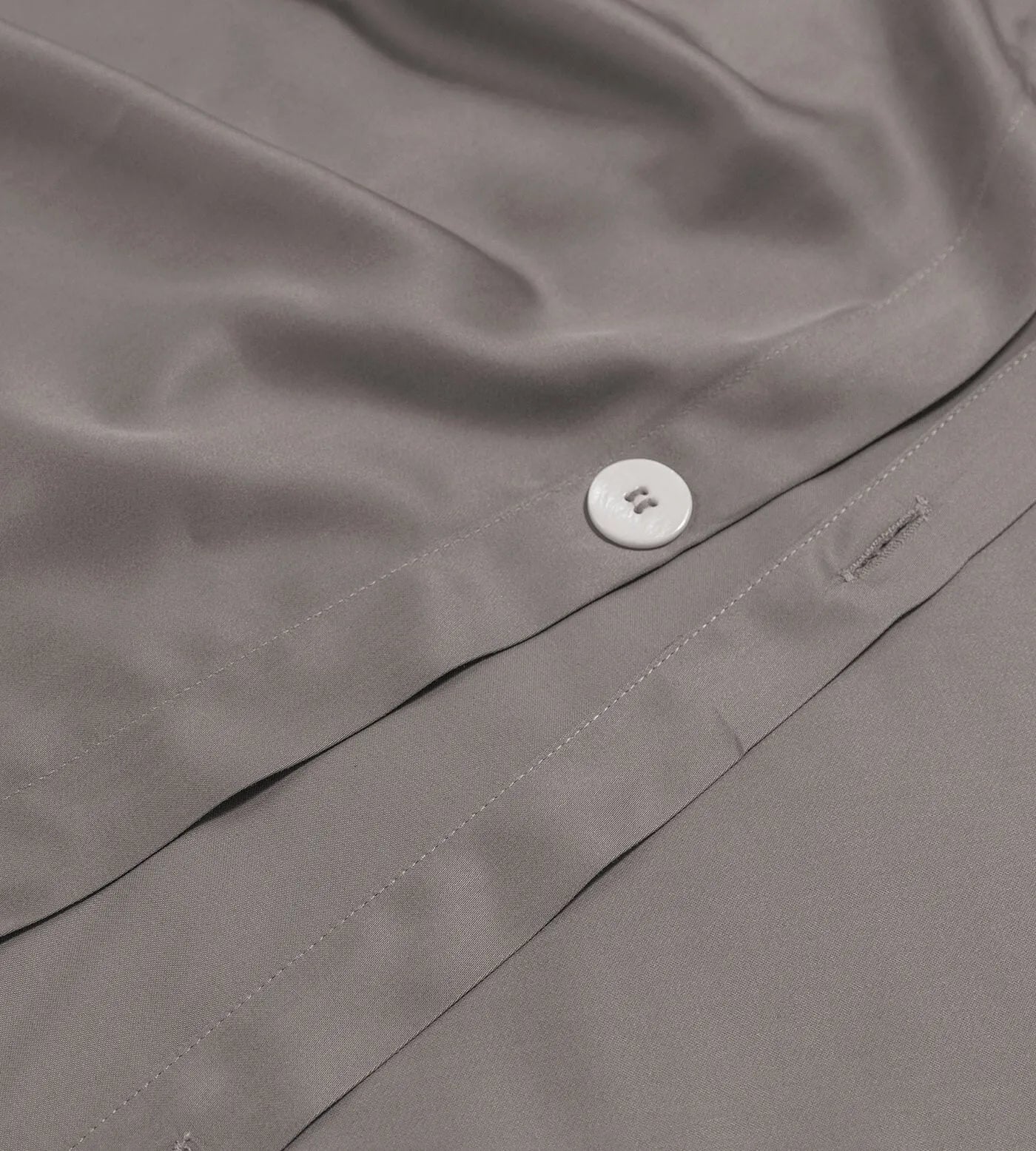 Bamboo Duvet Cover Buttons Warm Grey