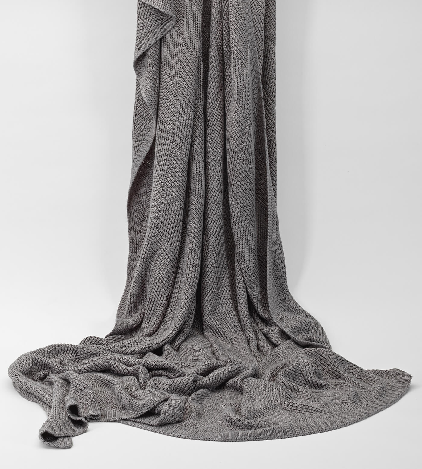 Bamboo Blanket Slate Grey Draped