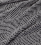 Bamboo Blanket Slate Grey Close Up