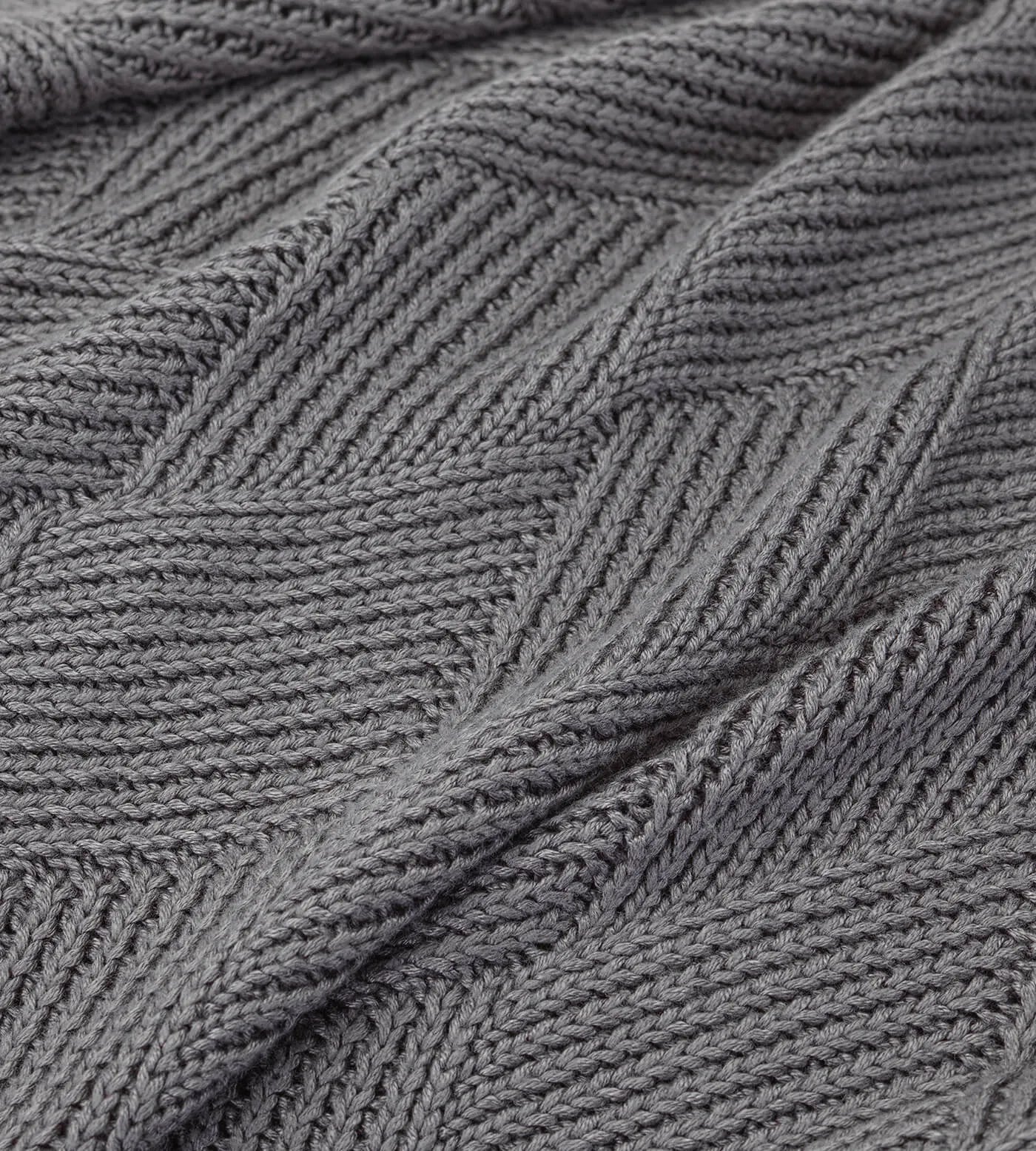 Bamboo Blanket Slate Grey Close Up