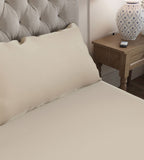 Bamboo Pillowcases Close Up Oatmeal