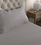 Bamboo Pillowcases Close Up Warm Grey