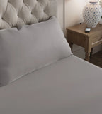 Bamboo Pillowcases Close Up Warm Grey