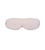 A light pink fabric eye mask with the Lost Loom logo on the left side, displayed against a solid white background.